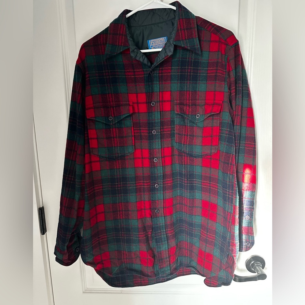 Pendleton Red and Green Wool Shirt